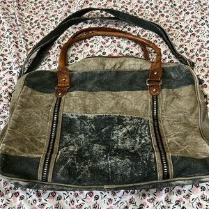 Mona B Distressed Duffel Bag